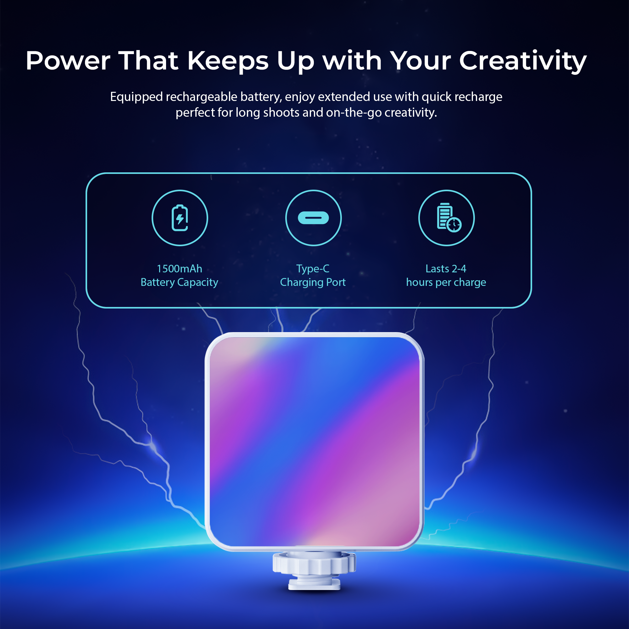 Digitek (LED-D6W RGB) Portable Mini RGB LED Video Light with inbuild Battery