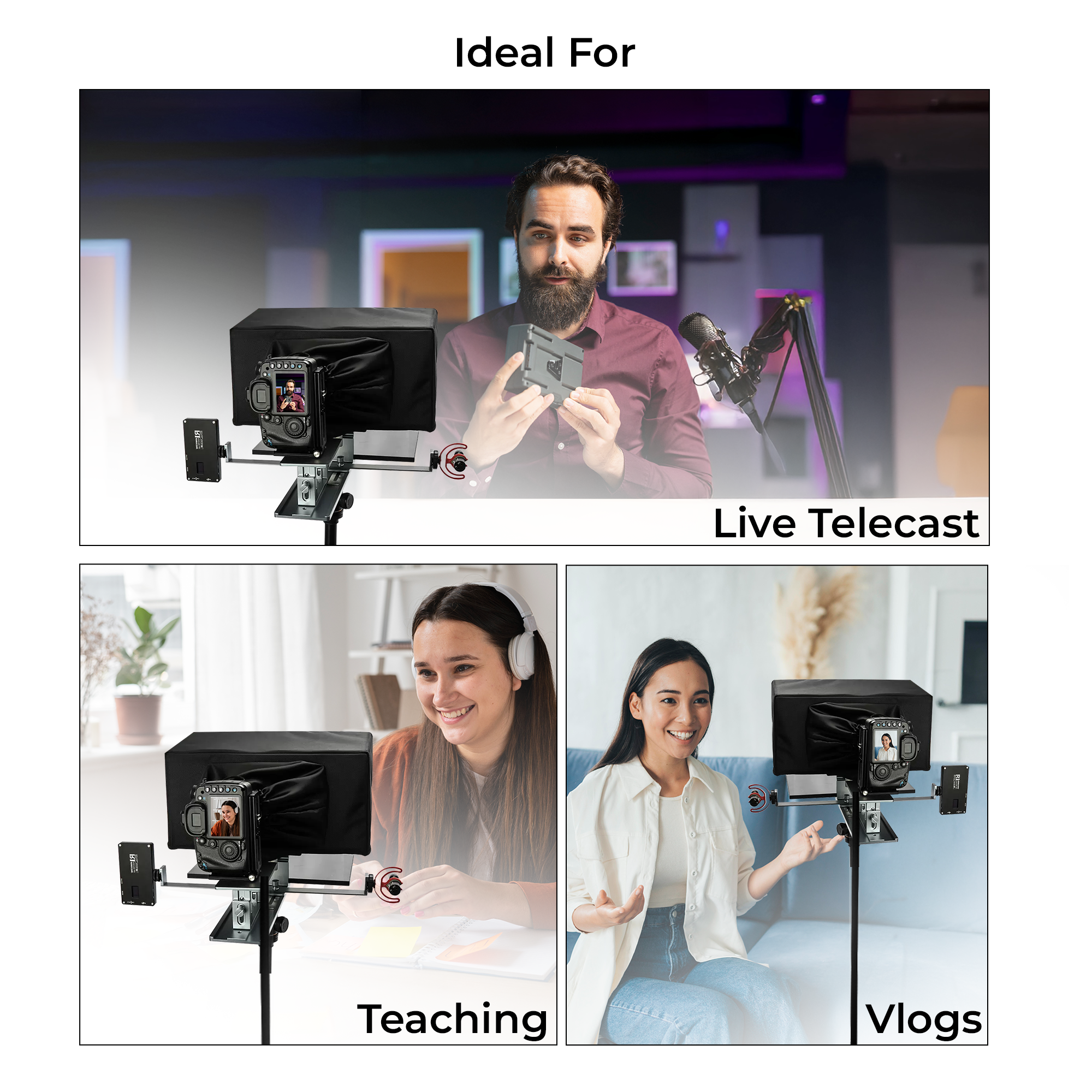 Digitek (DTP-016) 16" Teleprompter for Smartphone & Camera