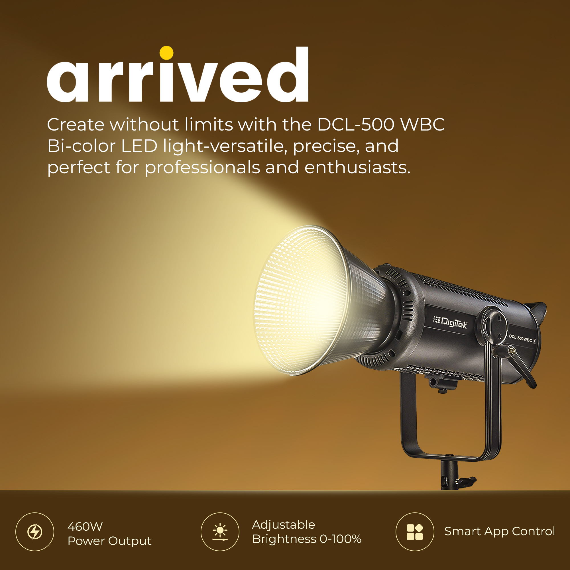 Digitek (DCL-500 WBC Combo) 460W Bi Color Continuous LED Video Light