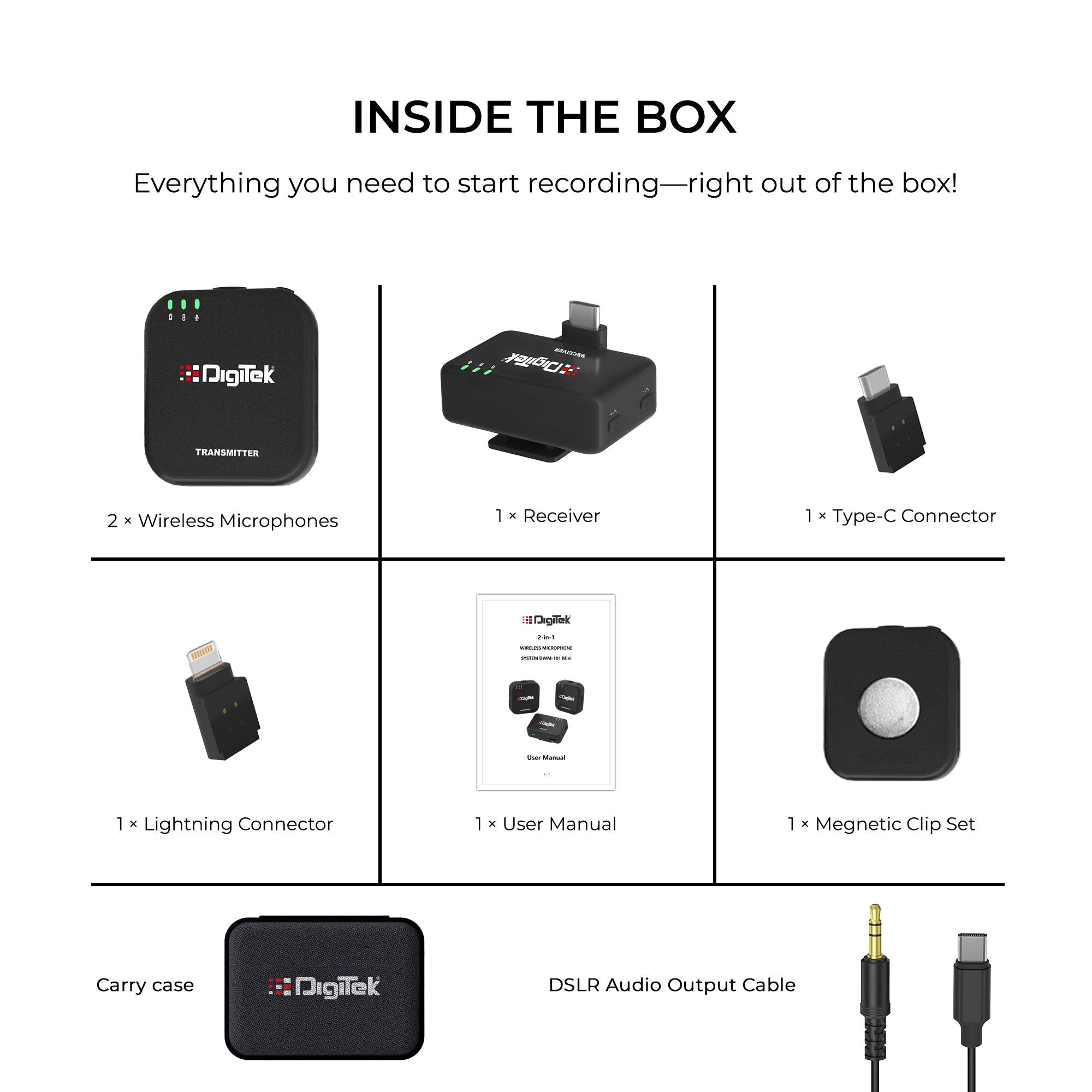 Digitek (DWM 101 Mini) 2-in-1 Wireless Microphone