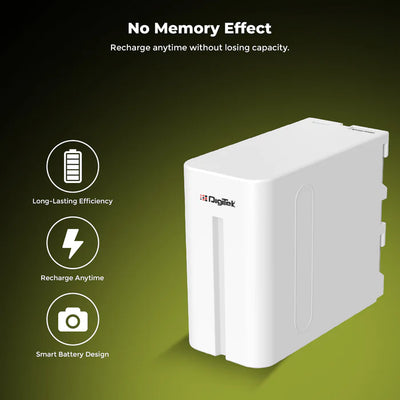 Digitek (NP-F980 C Platinum) 16000mAh Rechargeable Li-ion Battery for Cameras
